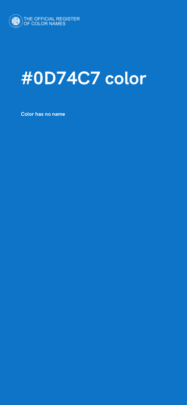 #0D74C7 color image
