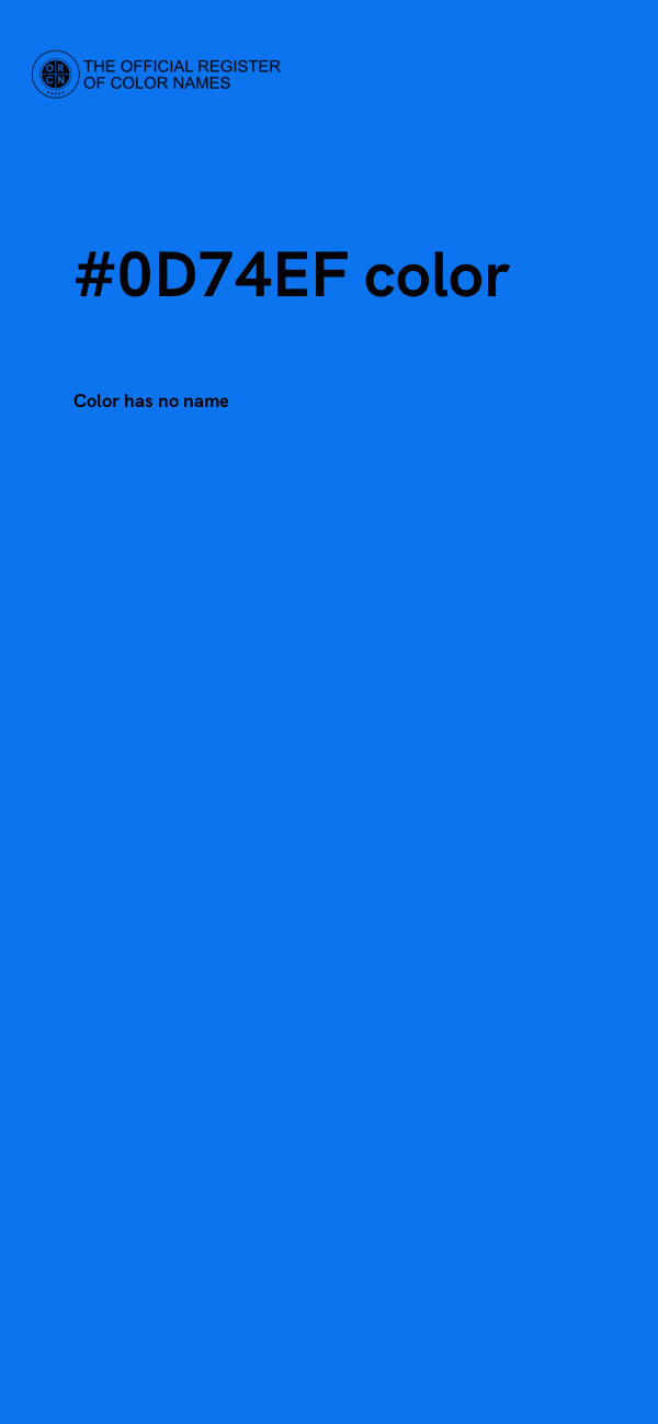 #0D74EF color image