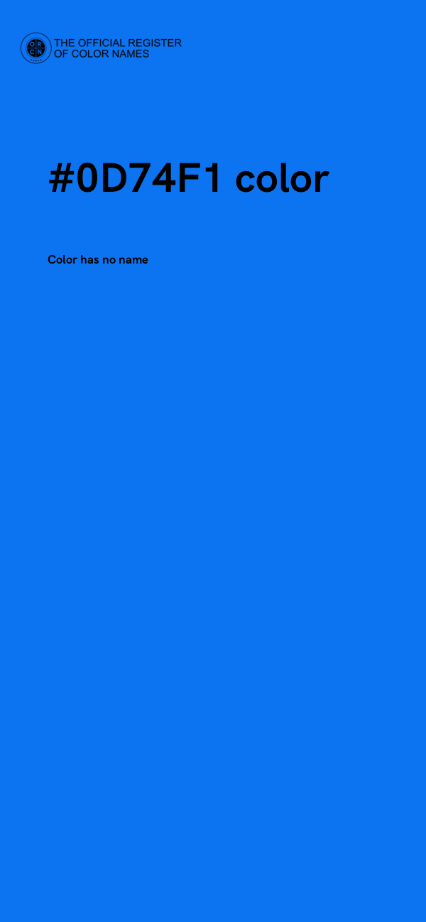 #0D74F1 color image