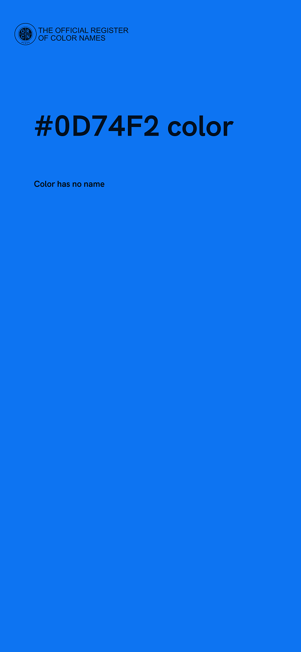 #0D74F2 color image