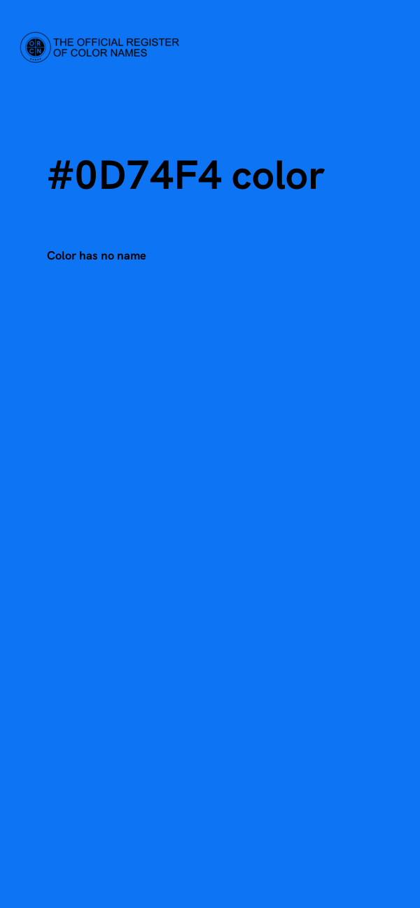 #0D74F4 color image