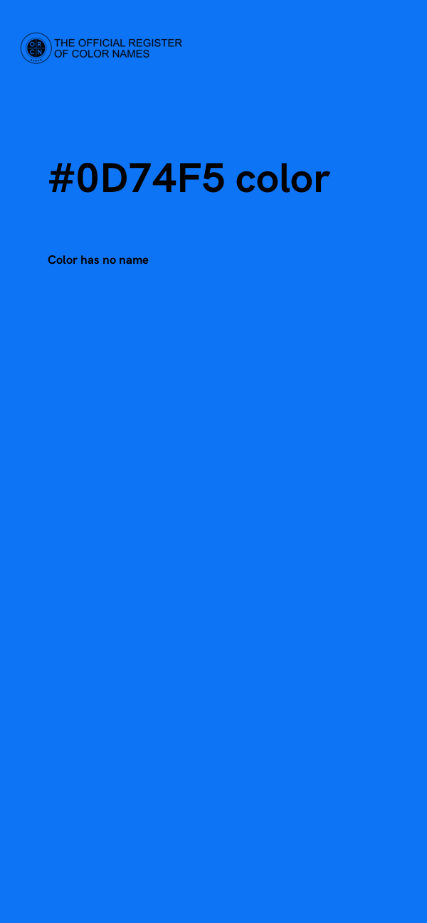 #0D74F5 color image