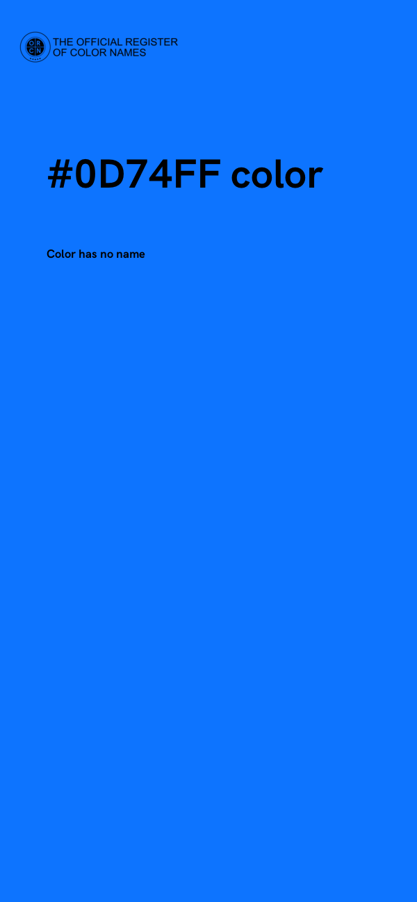 #0D74FF color image
