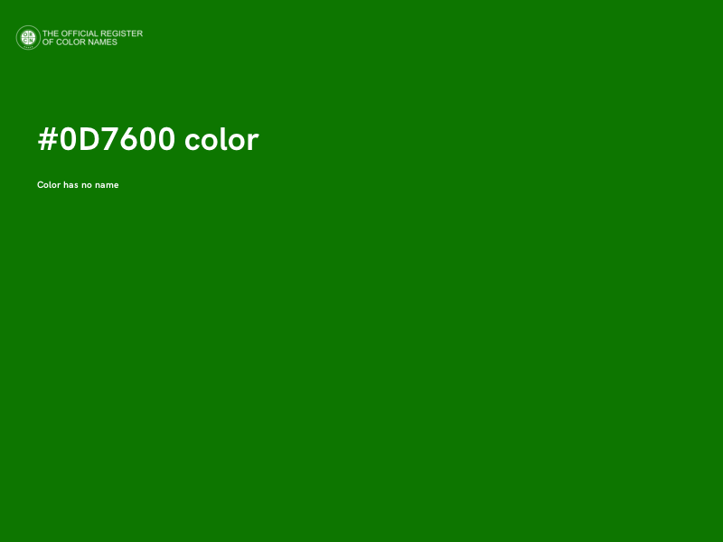 #0D7600 color image