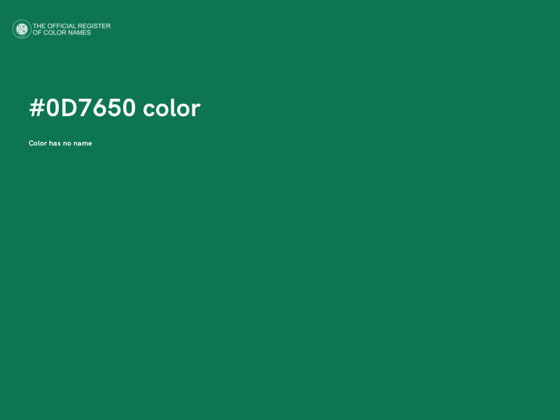 #0D7650 color image