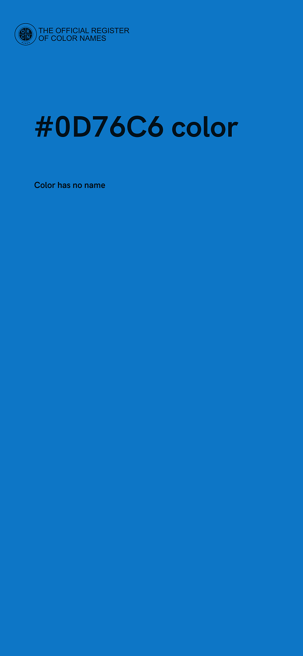 #0D76C6 color image