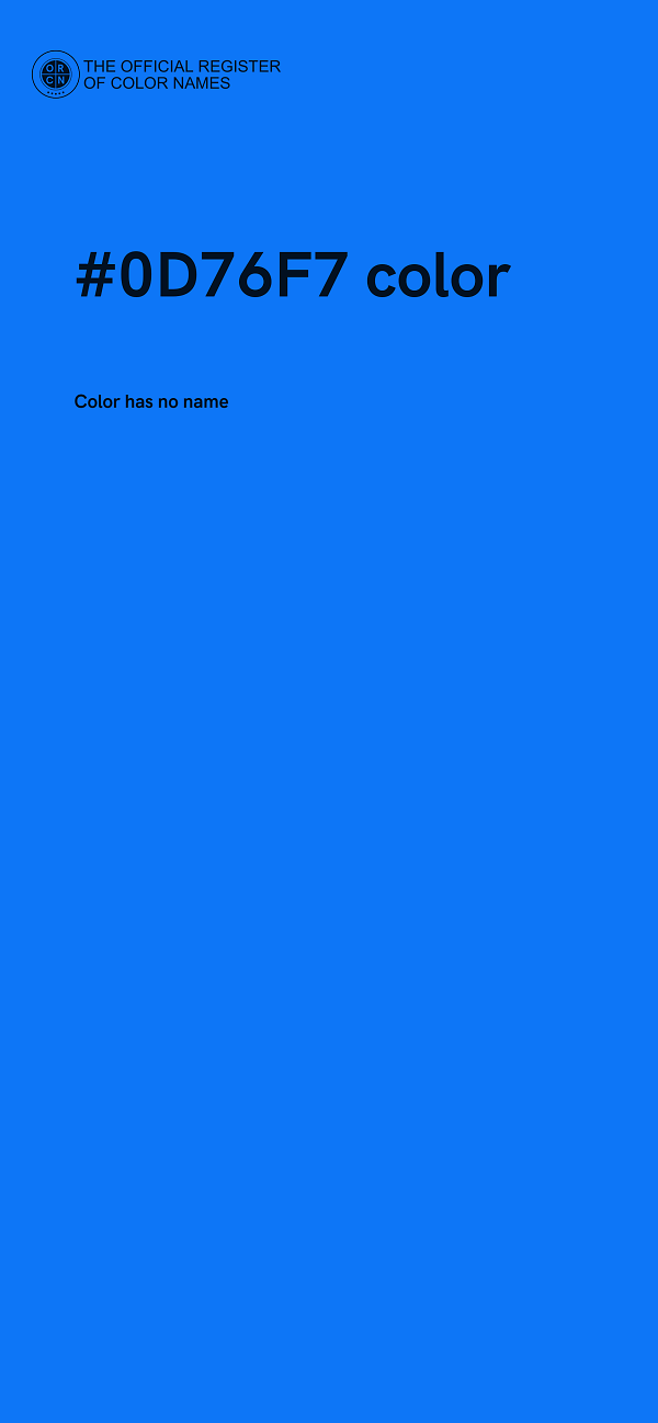 #0D76F7 color image