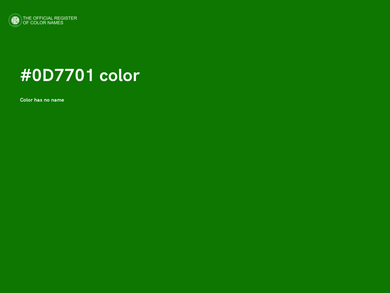 #0D7701 color image