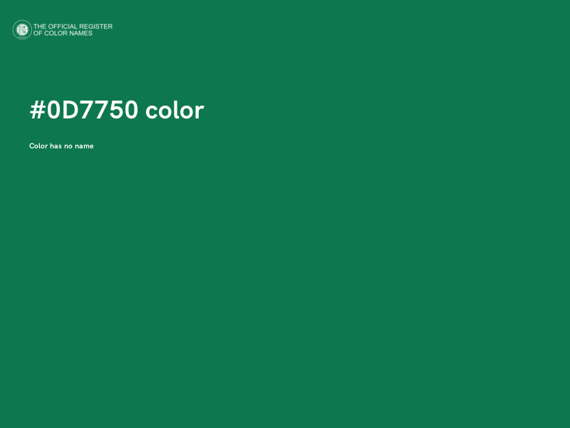 #0D7750 color image