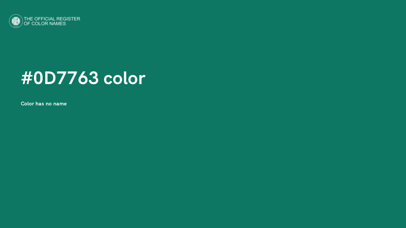#0D7763 color image