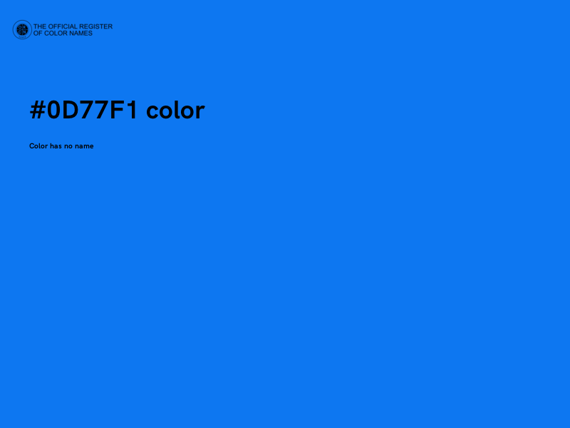 #0D77F1 color image