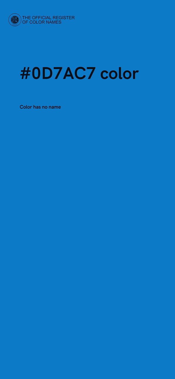 #0D7AC7 color image