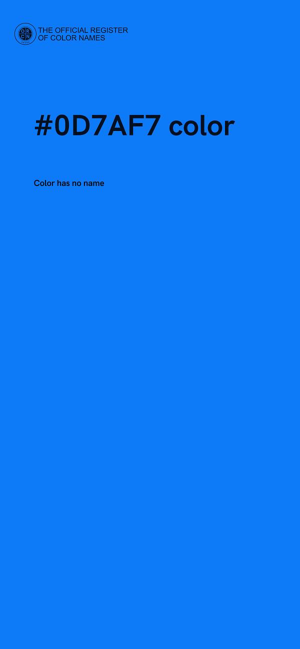 #0D7AF7 color image