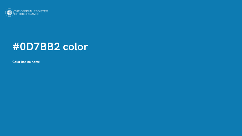 #0D7BB2 color image