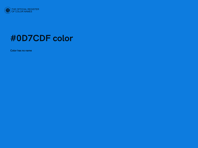 #0D7CDF color image