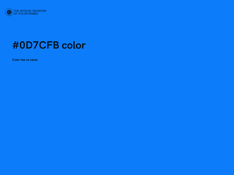 #0D7CFB color image