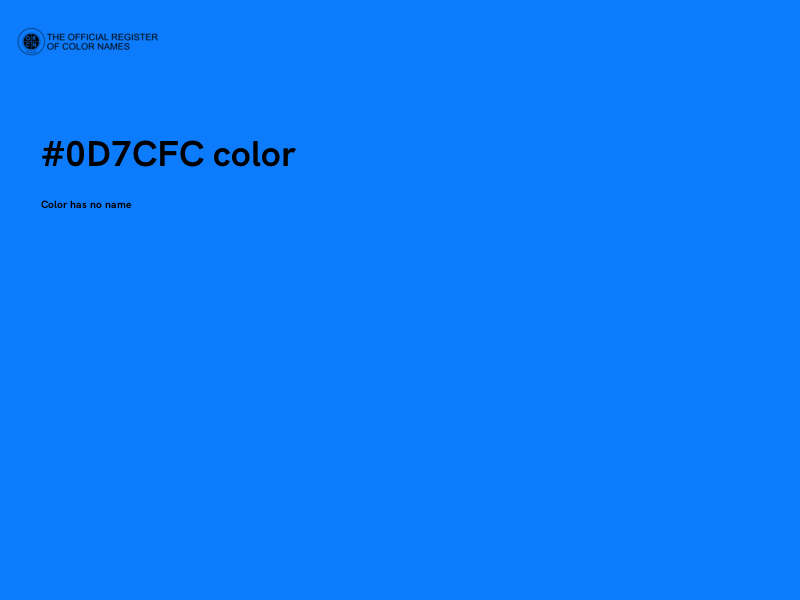 #0D7CFC color image