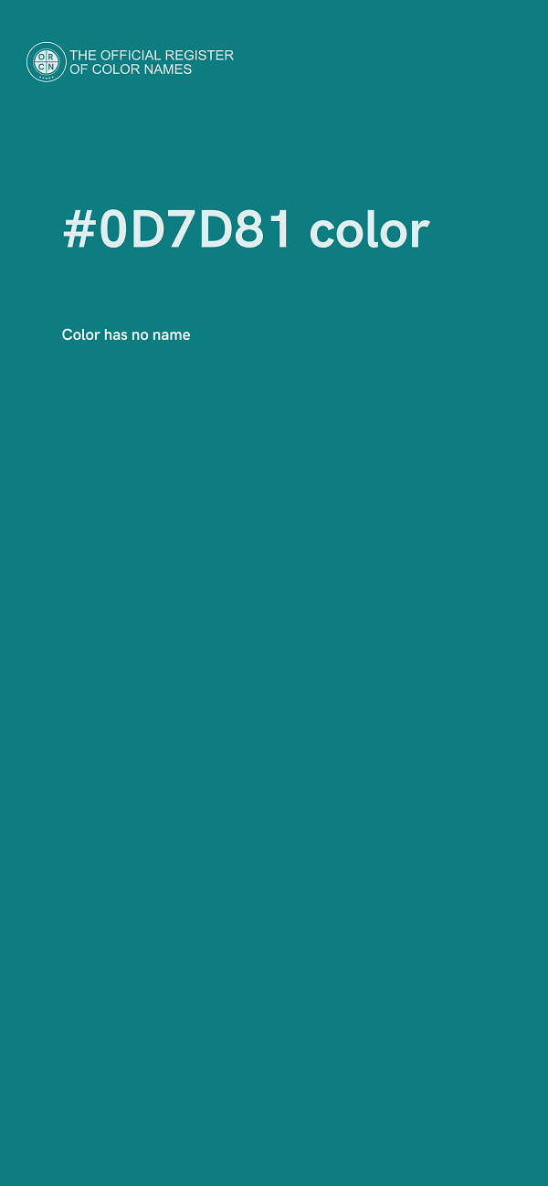 #0D7D81 color image
