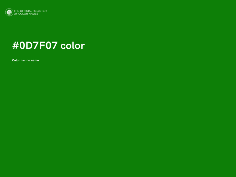 #0D7F07 color image