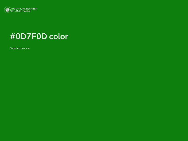 #0D7F0D color image