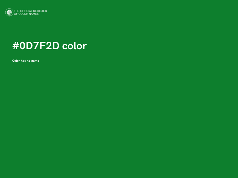 #0D7F2D color image