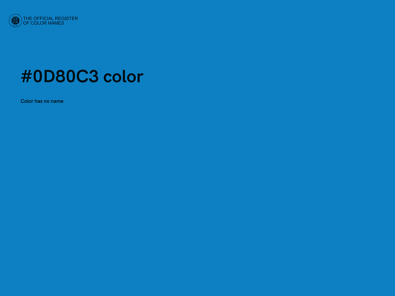 #0D80C3 color image