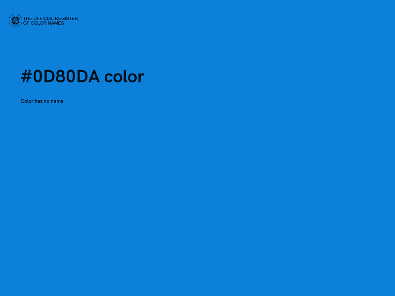 #0D80DA color image