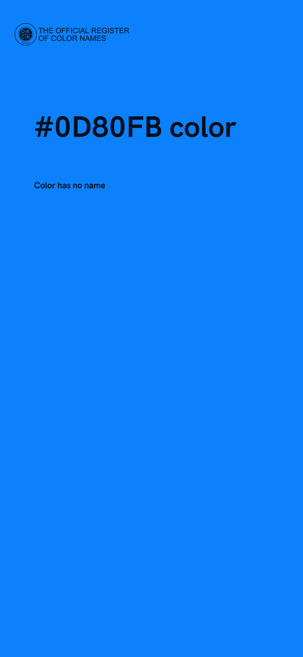 #0D80FB color image