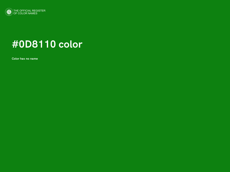 #0D8110 color image