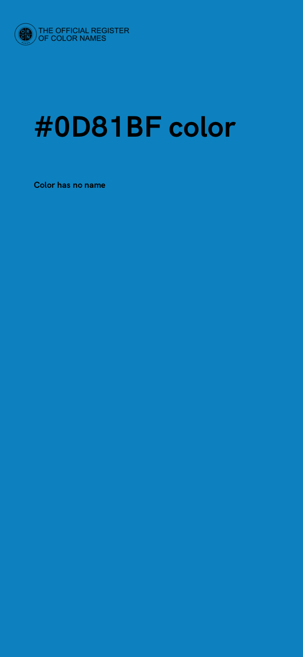 #0D81BF color image