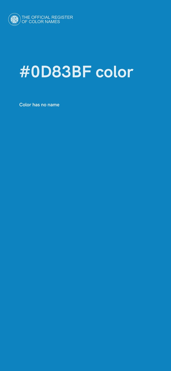 #0D83BF color image