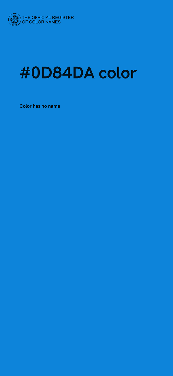 #0D84DA color image