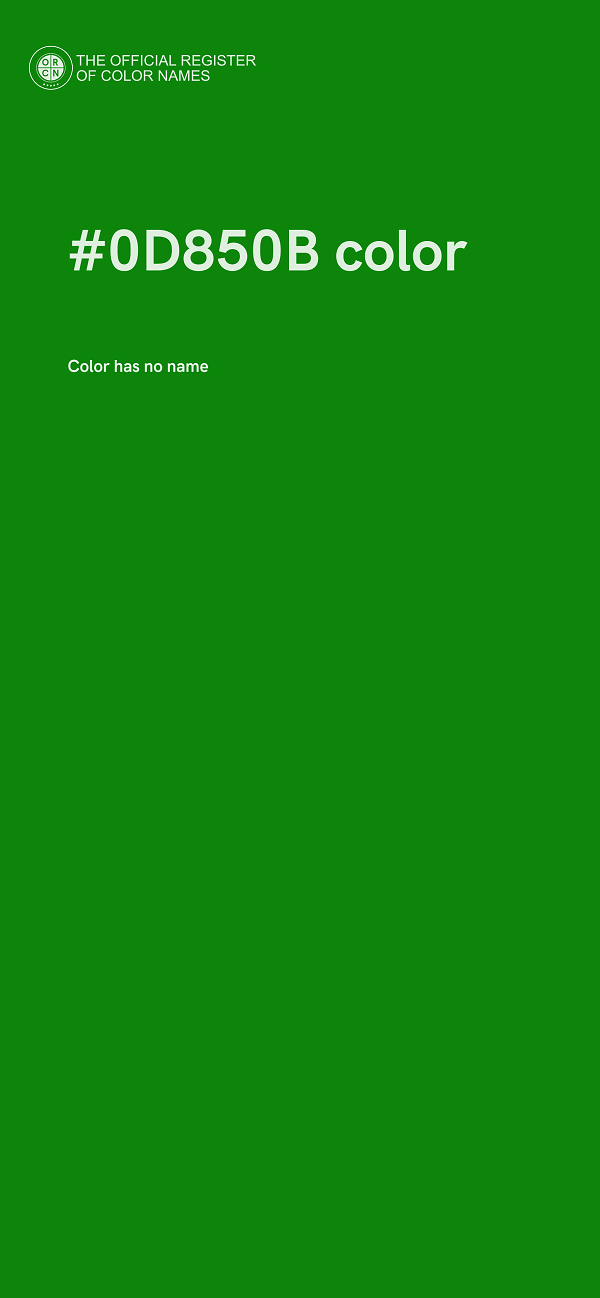 #0D850B color image