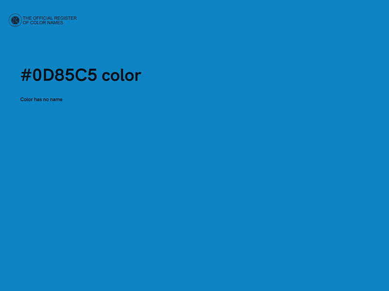 #0D85C5 color image
