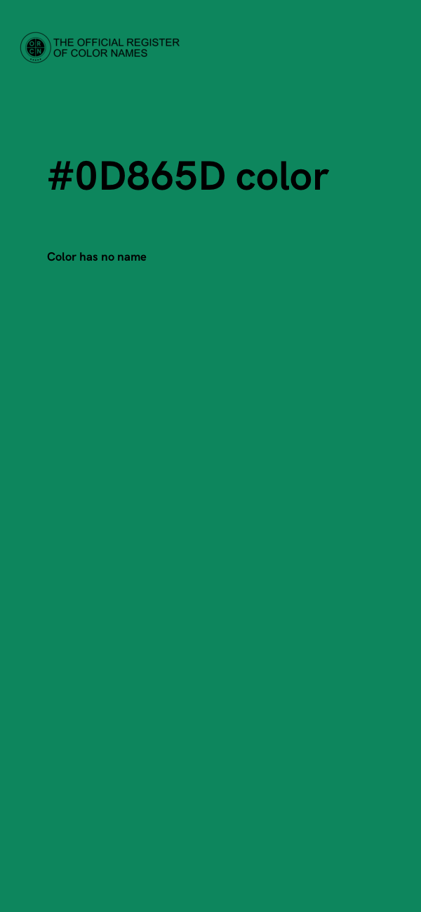 #0D865D color image