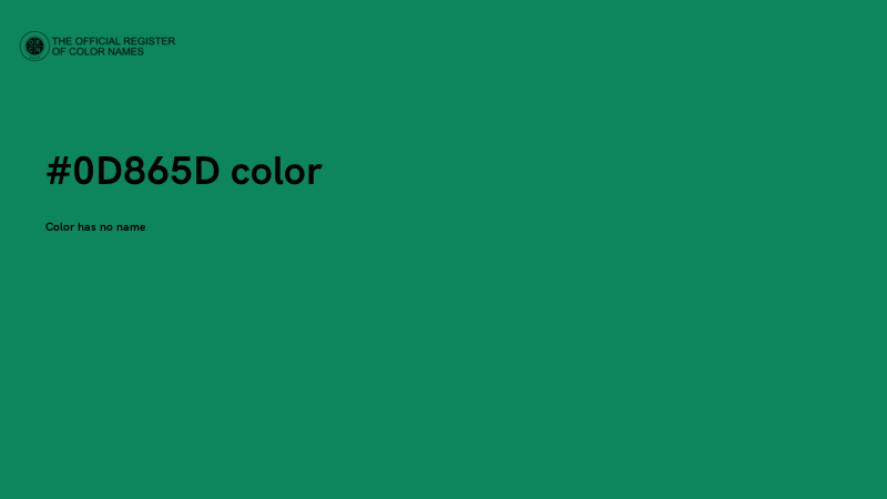 #0D865D color image