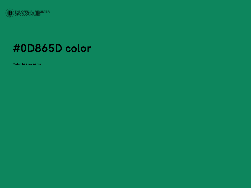#0D865D color image