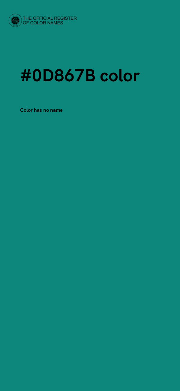 #0D867B color image