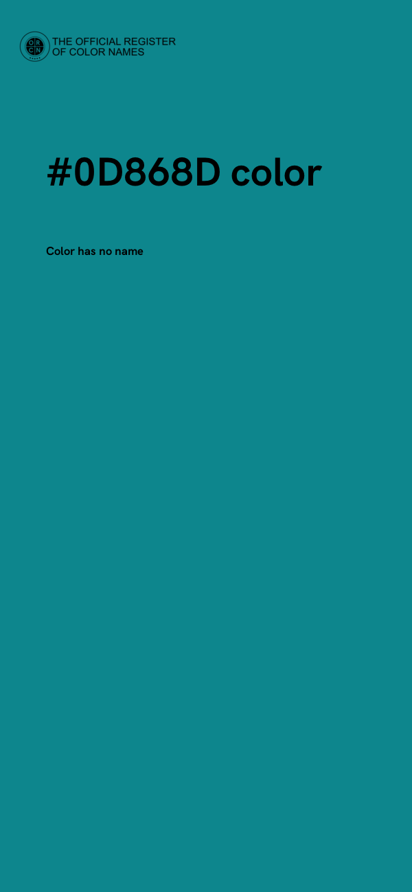 #0D868D color image