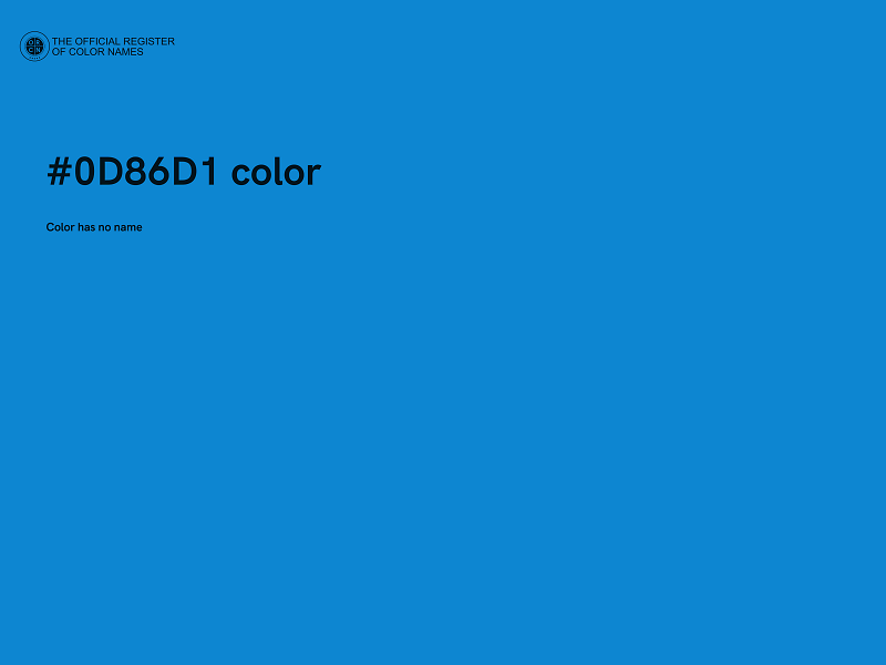 #0D86D1 color image