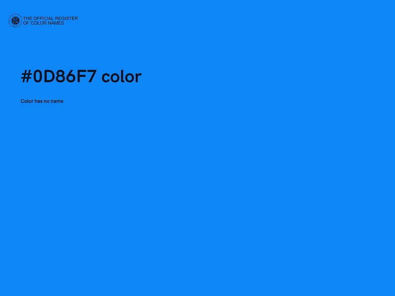 #0D86F7 color image