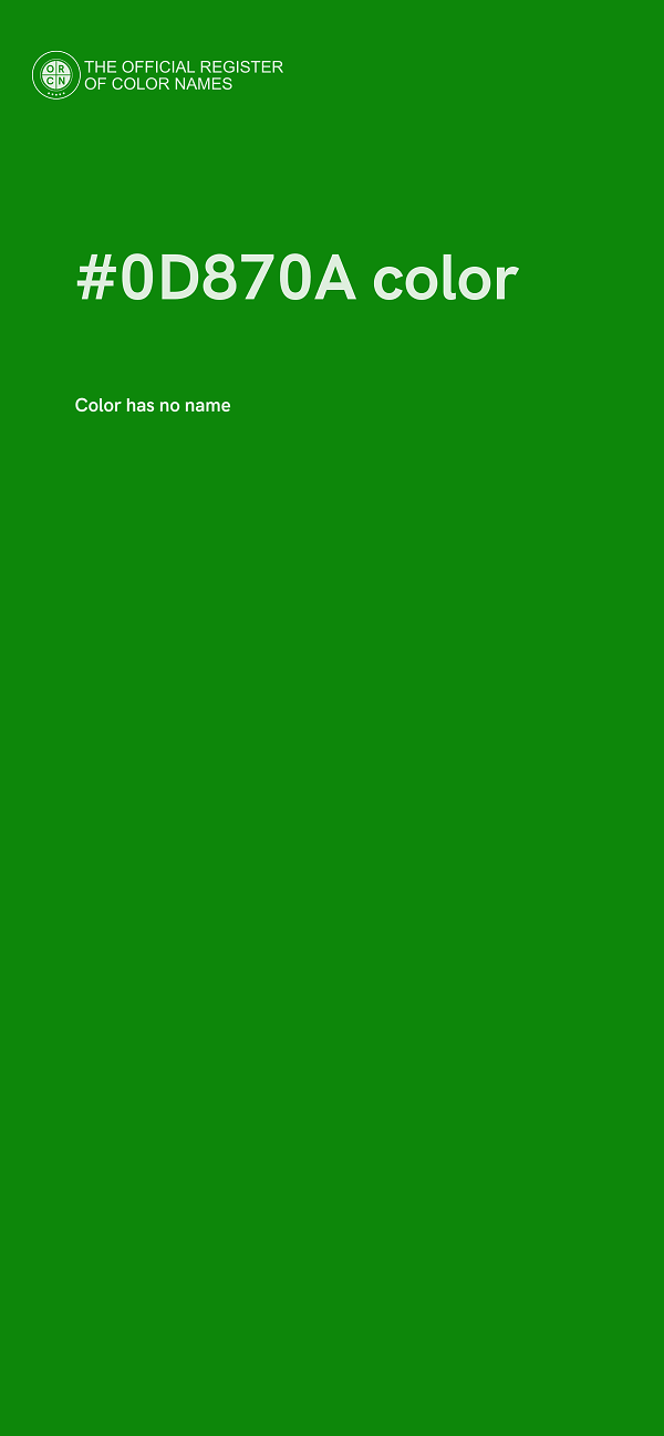 #0D870A color image