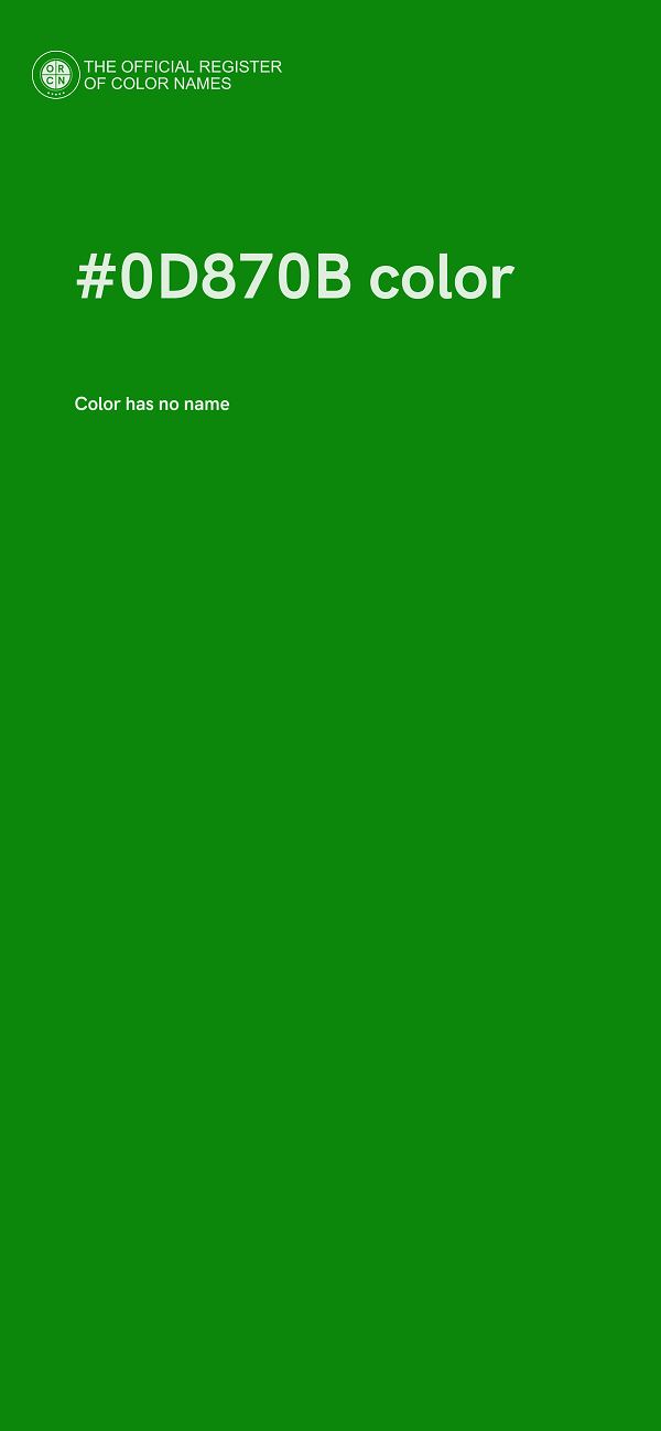 #0D870B color image