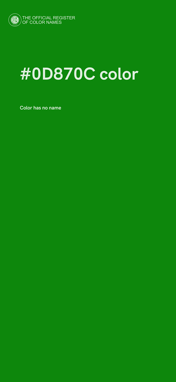#0D870C color image