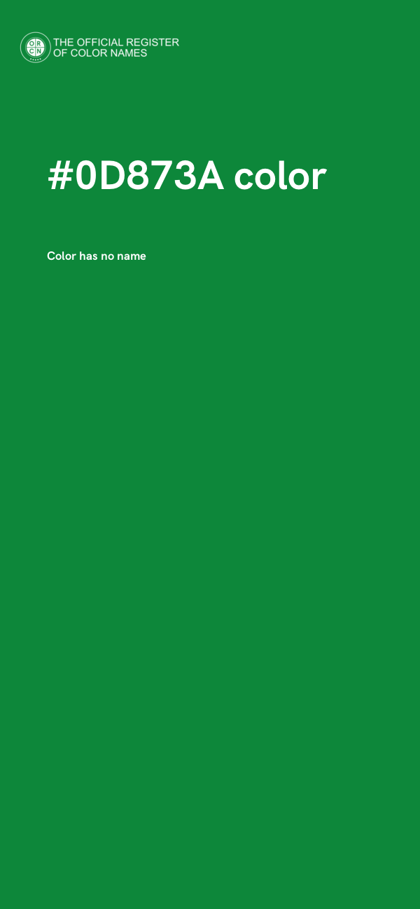 #0D873A color image