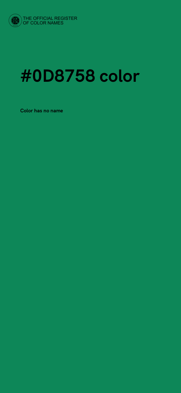 #0D8758 color image