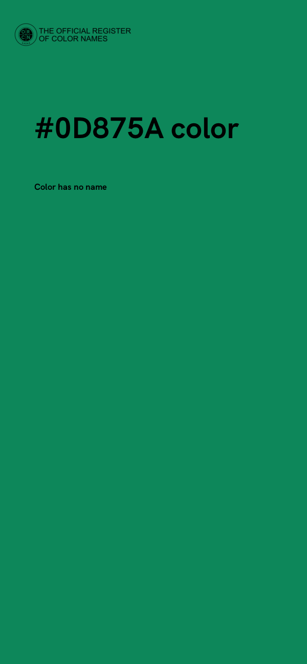 #0D875A color image