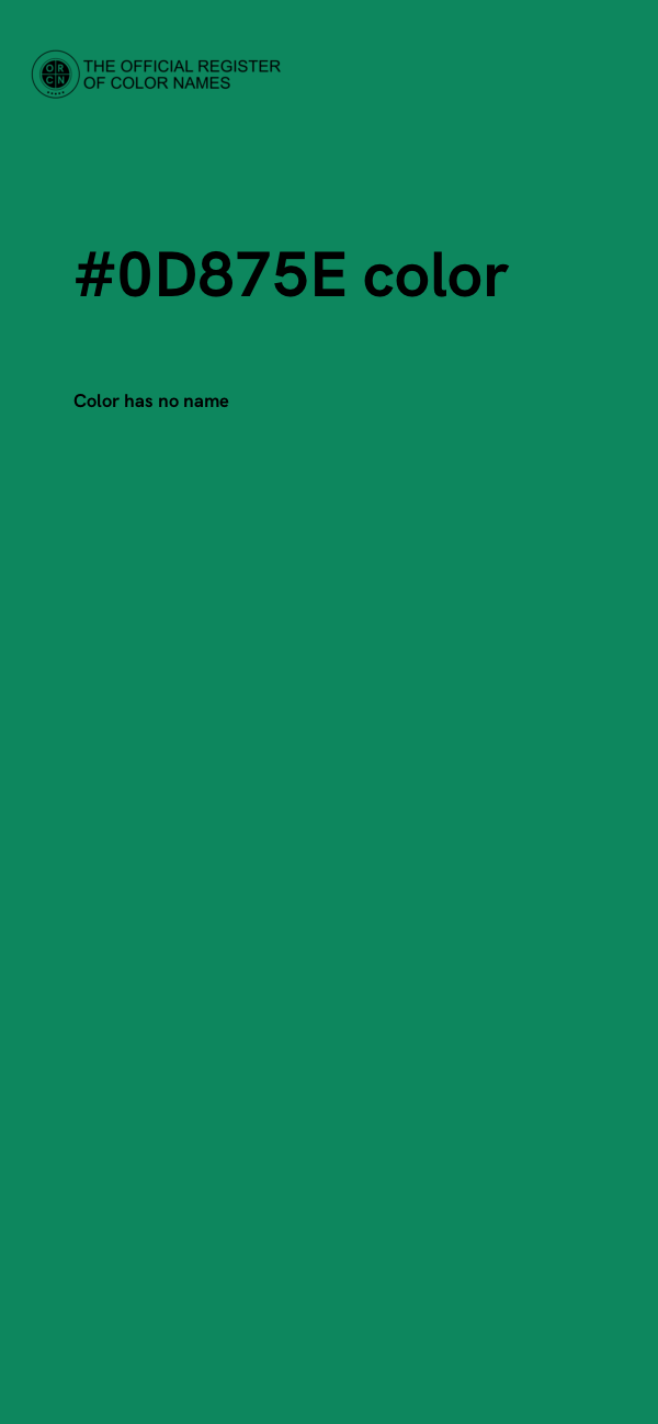 #0D875E color image