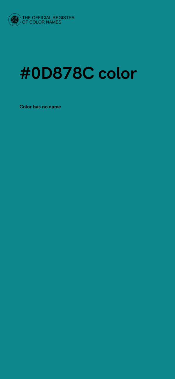 #0D878C color image