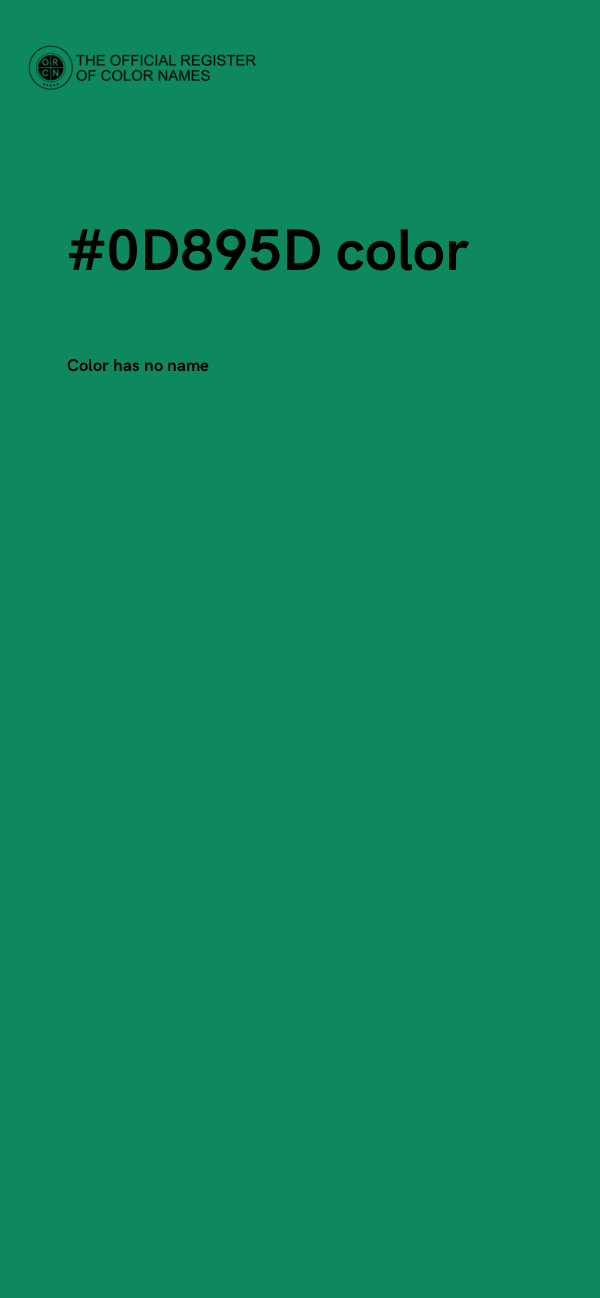 #0D895D color image